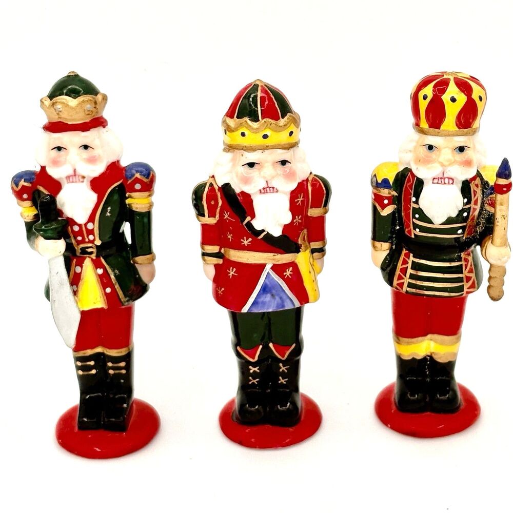 3 Nutcracker Christmas Placecard Holders
